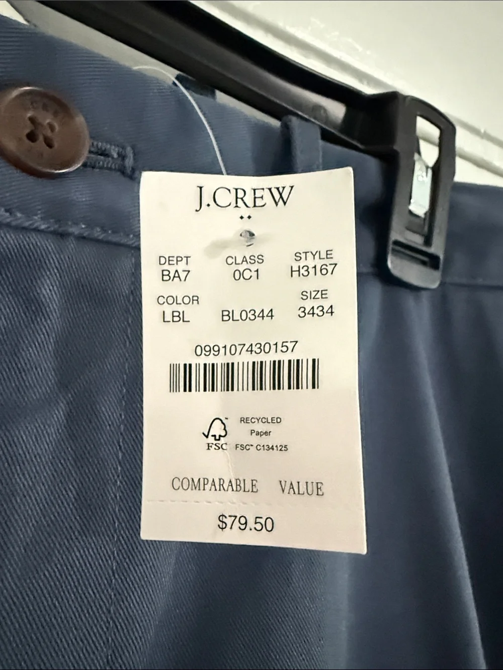 J. Crew Men's Chinos in Navy